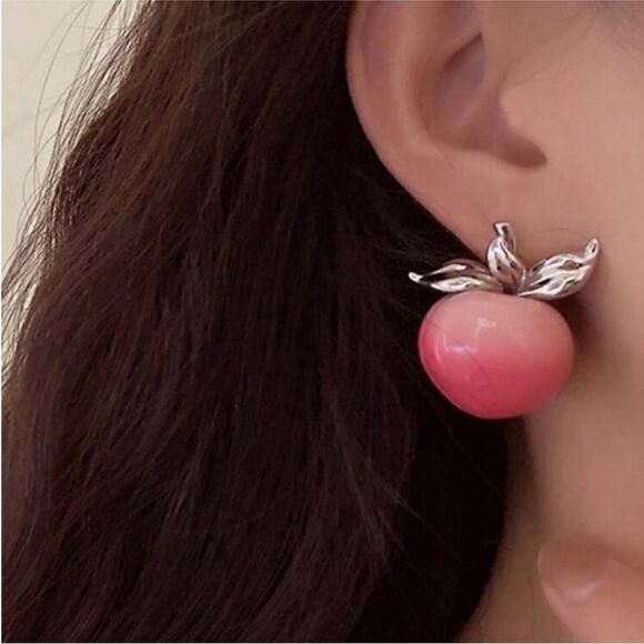 Peach earrings N479 - Picture 1 of 4